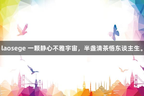 laosege 一颗静心不雅宇宙，半盏清茶悟东谈主生。