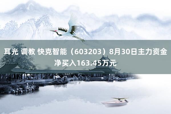 耳光 调教 快克智能(603203)8月30日主力资金净买入163.45万元