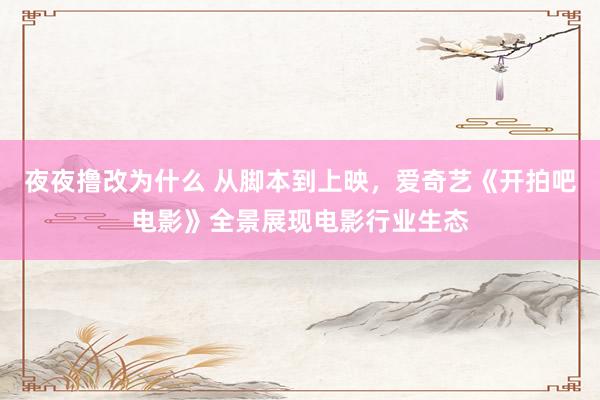 夜夜撸改为什么 从脚本到上映，爱奇艺《开拍吧电影》全景展现电影行业生态